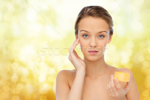 Crema cara belleza personas cosméticos Foto stock © dolgachov