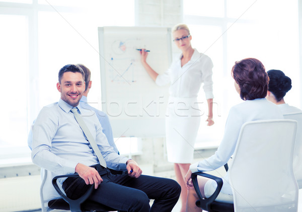 Stock photo: businessman on business meeting in office