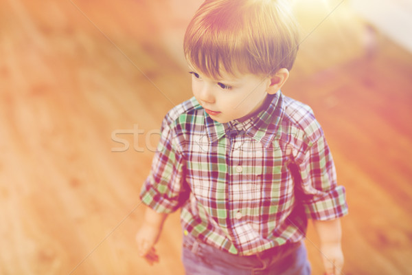 Mutlu küçük bebek erkek ev çocukluk Stok fotoğraf © dolgachov