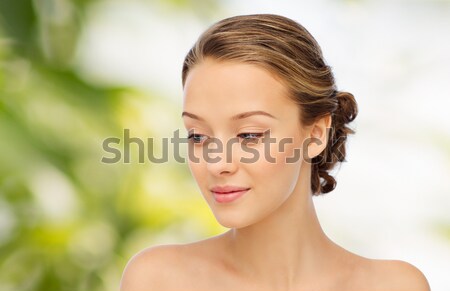 Kobieta dotknąć ucha zdrowia piękna Zdjęcia stock © dolgachov