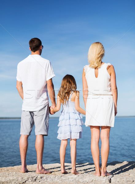 Stockfoto: Gelukkig · gezin · zomer · vakantie · viering · kinderen