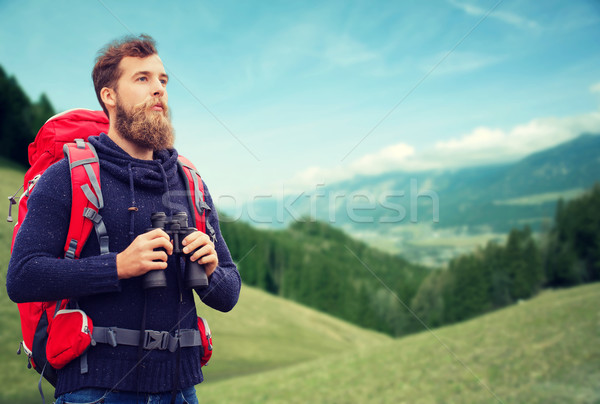 男 リュックサック 屋外 冒険 旅行 観光 ストックフォト © dolgachov