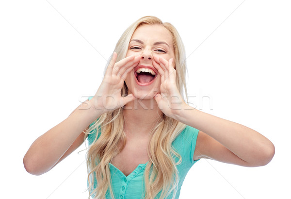 Schreien Emotionen Ausdrücke Menschen Stock foto © dolgachov