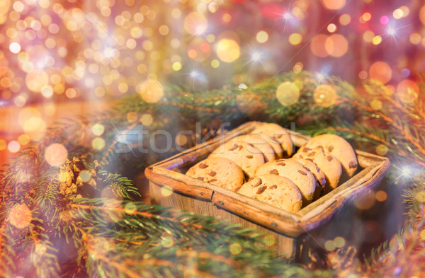 Foto stock: Naturales · verde · abeto · Navidad · corona · avena