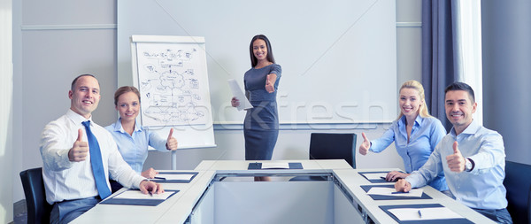 Foto stock: Grupo · sonriendo · gente · de · negocios