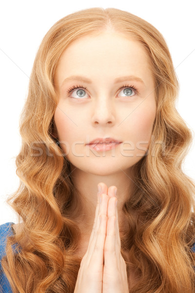 Stock photo: praying businesswoman