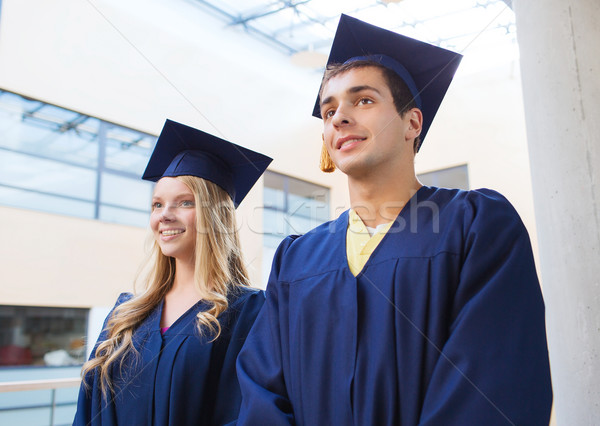 Stockfoto: Groep · glimlachend · studenten · onderwijs · afstuderen · mensen