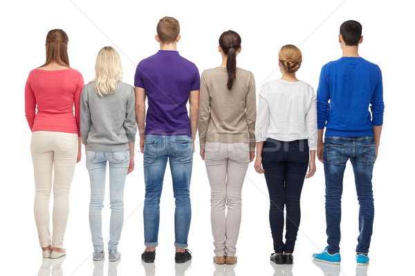 Groep mensen Maakt een reservekopie familie geslacht hoog mensen Stockfoto © dolgachov