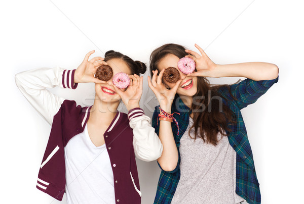 Felice bella ragazze adolescenti persone Foto d'archivio © dolgachov