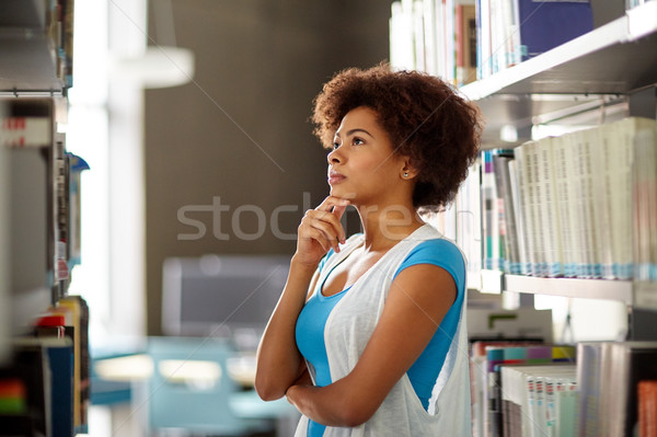 африканских студент девушки книга библиотека Сток-фото © dolgachov
