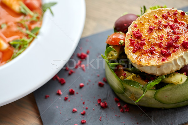Queijo de cabra salada legumes restaurante de comida culinária cozinha Foto stock © dolgachov