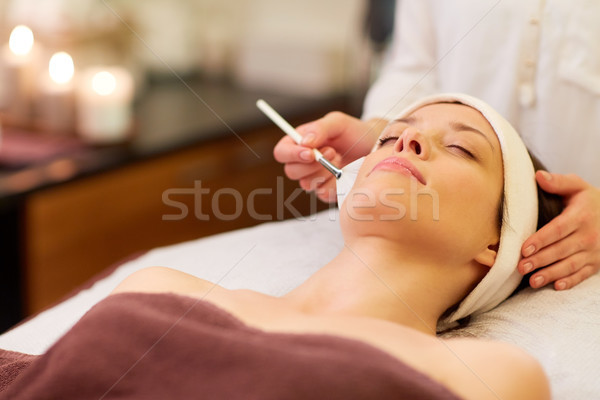 Maska kobieta spa ludzi piękna Zdjęcia stock © dolgachov