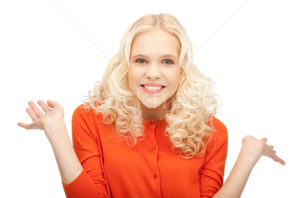 Foto stock: Algo · palmas · mujer · hermosa · manos · mujer