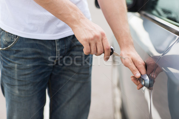 Homme à l'extérieur transport propriété voiture [[stock_photo]] © dolgachov