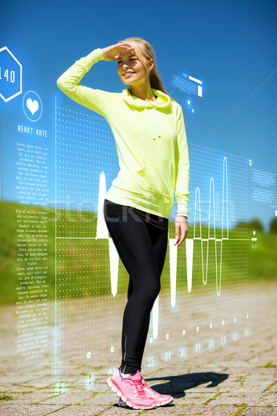 woman doing sports outdoors Stock photo © dolgachov