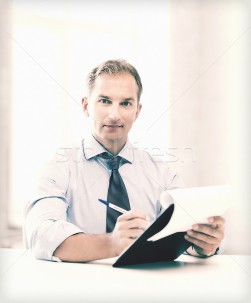 businessman taking employment inteview Stock photo © dolgachov