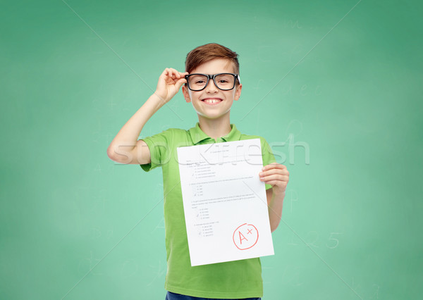 Stockfoto: Bril · school · test · gevolg