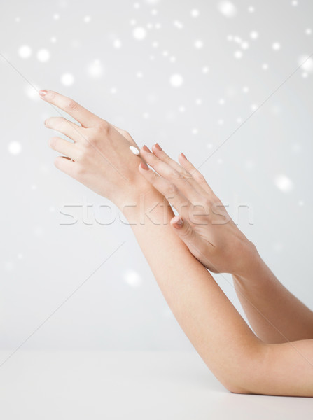 female soft skin hands Stock photo © dolgachov