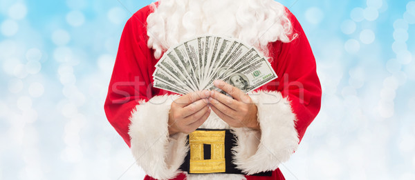 Дед Мороз доллара деньги Рождества праздников Сток-фото © dolgachov