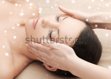 Stock fotó: Gyönyörű · nő · fürdő · szalon · üdülőhely · szépség · egészség