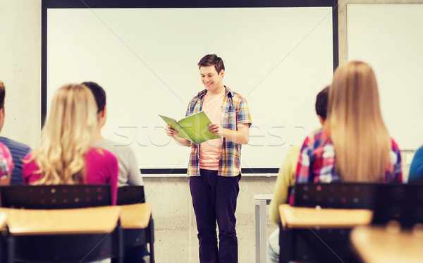 グループ 笑みを浮かべて 学生 教室 教育 高校 ストックフォト © dolgachov