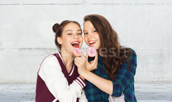 Foto stock: Feliz · bastante · comer · personas