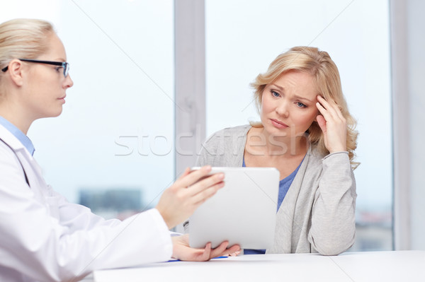 [[stock_photo]]: Médecin · malade · femme · hôpital · médecine