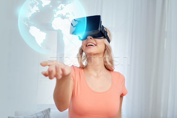 [[stock_photo]]: Femme · réalité · casque · lunettes · 3d · technologie