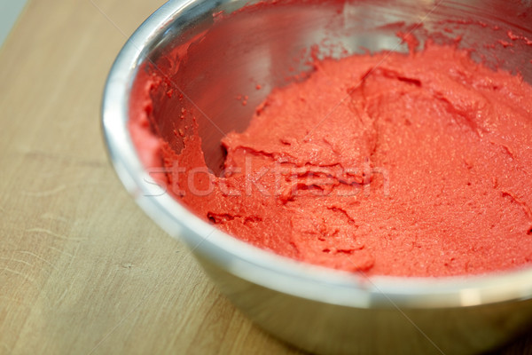 macaron batter or ice cream in bowl Stock photo © dolgachov