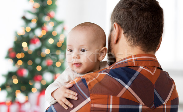 Gelukkig baby vader christmas familie Stockfoto © dolgachov