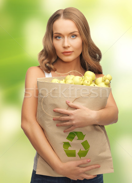 woman with bag Stock photo © dolgachov