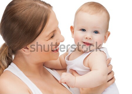 Heureux mère adorable bébé photos femme [[stock_photo]] © dolgachov