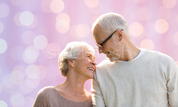 Heureux couple de personnes âgées regarder autre famille amour [[stock_photo]] © dolgachov