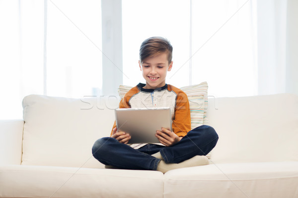 Stockfoto: Glimlachend · jongen · home · recreatie · kinderen