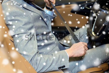 close up of male gay couple with champagne glasses Stock photo © dolgachov