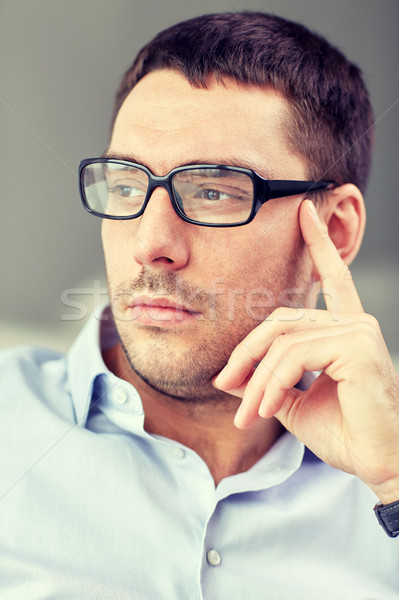 [[stock_photo]]: Portrait · affaires · lunettes · bureau · gens · d'affaires · travaux