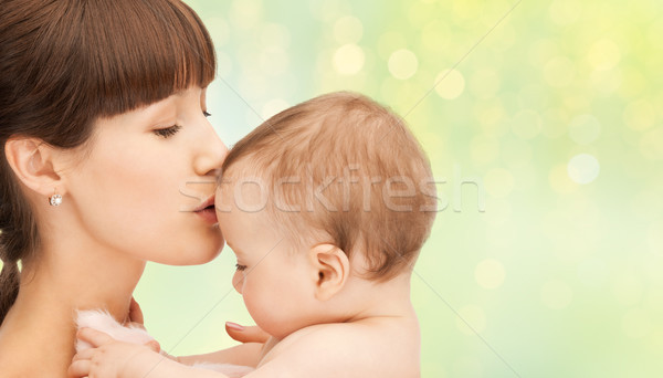 快樂 母親 接吻 可愛的 嬰兒 家庭 商業照片 © dolgachov