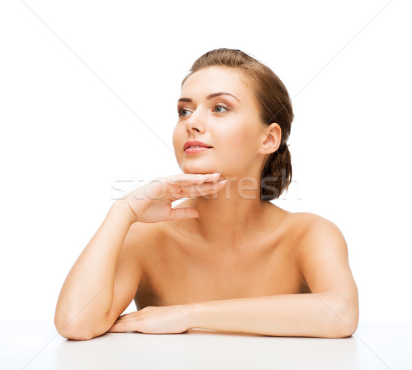 Twarz kobieta czyste doskonały skóry piękna Zdjęcia stock © dolgachov