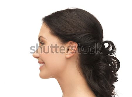 profile portrait of smiling young woman Stock photo © dolgachov