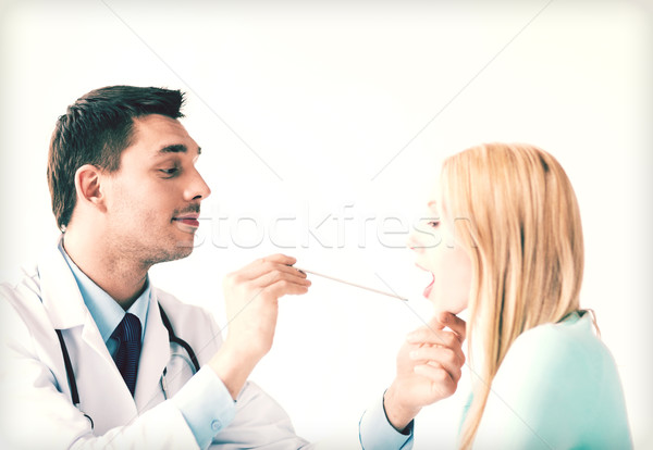 Stock photo: male doctor with patient