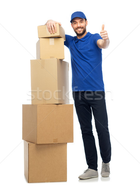 Stockfoto: Gelukkig · dozen · tonen · levering