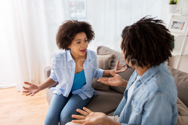 Malheureux couple argument maison personnes relation [[stock_photo]] © dolgachov