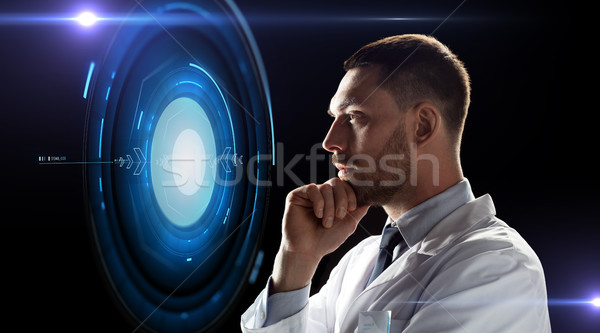 Médico científico virtual proyección futuro tecnología Foto stock © dolgachov