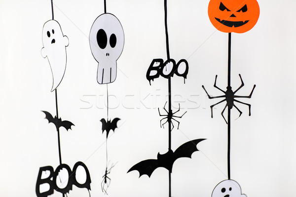 Halloween Party Paper Garlands Or Decorations Stock Photo C Syda