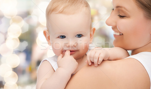 Feliz madre adorable bebé familia nino Foto stock © dolgachov