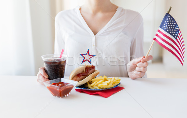 Foto stock: Mulher · americano · dia · celebração · férias