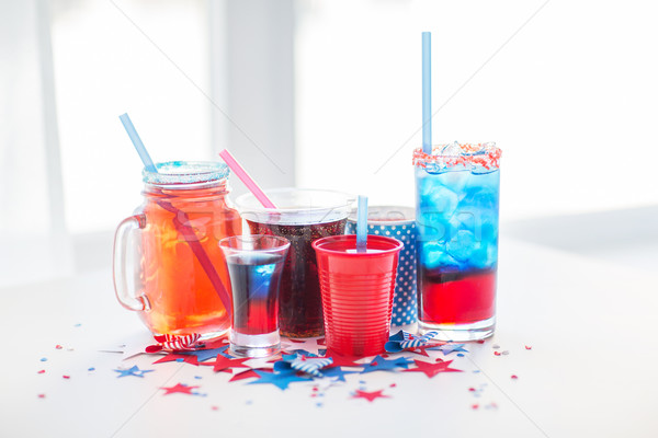 drinks on american independence day party Stock photo © dolgachov