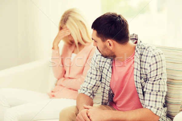 Malheureux couple argument maison personnes relation [[stock_photo]] © dolgachov