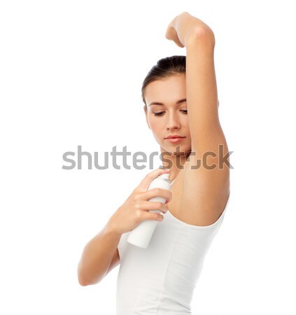 Donna deodorante bianco bellezza igiene Foto d'archivio © dolgachov