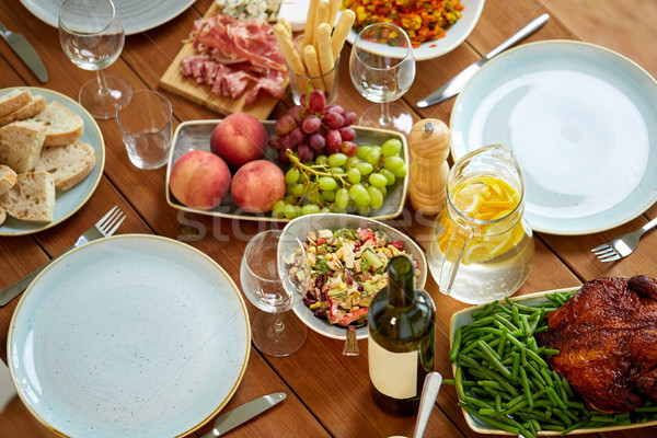 Alimentaire servi table en bois culinaire action de grâces [[stock_photo]] © dolgachov